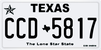 TX license plate CCD5817