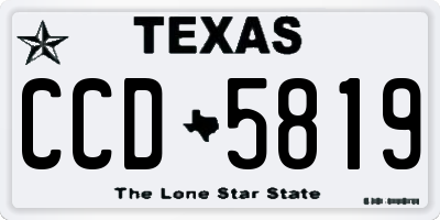 TX license plate CCD5819