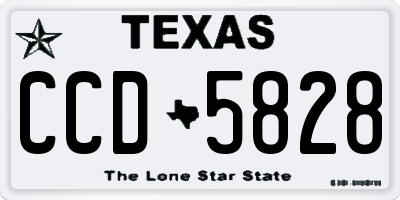 TX license plate CCD5828