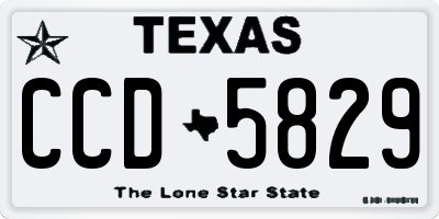 TX license plate CCD5829