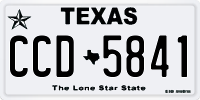 TX license plate CCD5841