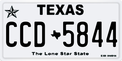 TX license plate CCD5844