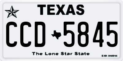 TX license plate CCD5845