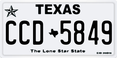 TX license plate CCD5849