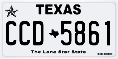 TX license plate CCD5861