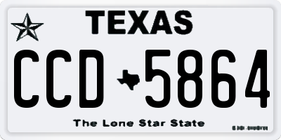 TX license plate CCD5864