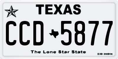 TX license plate CCD5877