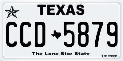 TX license plate CCD5879