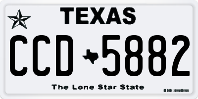 TX license plate CCD5882