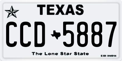 TX license plate CCD5887
