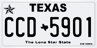 TX license plate CCD5901