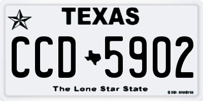 TX license plate CCD5902