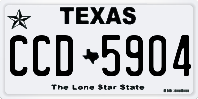 TX license plate CCD5904