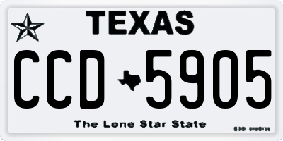 TX license plate CCD5905