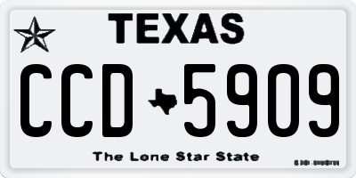 TX license plate CCD5909