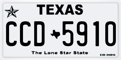 TX license plate CCD5910