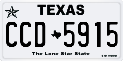 TX license plate CCD5915