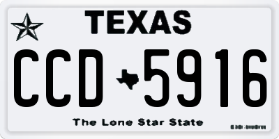 TX license plate CCD5916