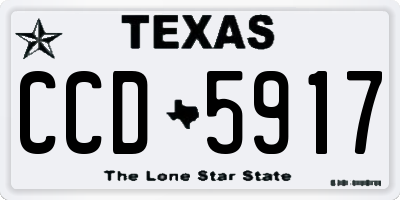 TX license plate CCD5917