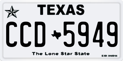 TX license plate CCD5949