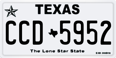 TX license plate CCD5952