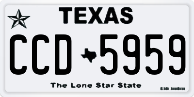 TX license plate CCD5959