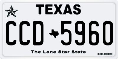 TX license plate CCD5960