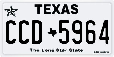 TX license plate CCD5964