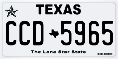 TX license plate CCD5965