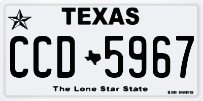 TX license plate CCD5967