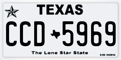 TX license plate CCD5969