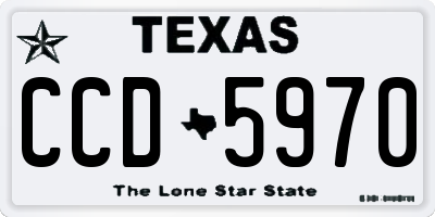 TX license plate CCD5970