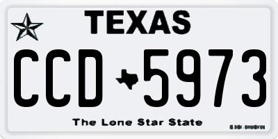 TX license plate CCD5973
