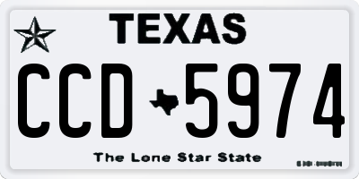 TX license plate CCD5974