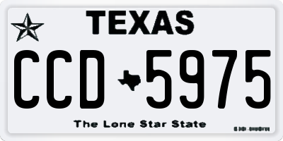 TX license plate CCD5975