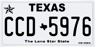 TX license plate CCD5976