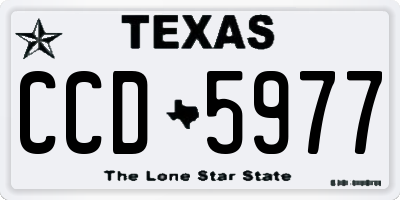 TX license plate CCD5977