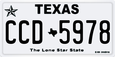 TX license plate CCD5978
