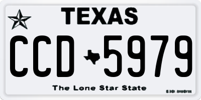 TX license plate CCD5979