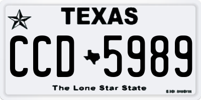 TX license plate CCD5989