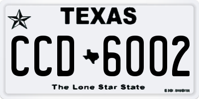 TX license plate CCD6002