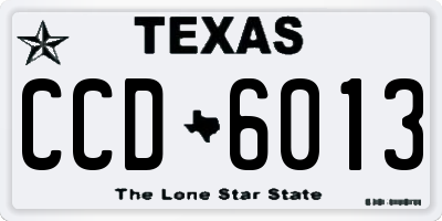 TX license plate CCD6013