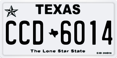 TX license plate CCD6014