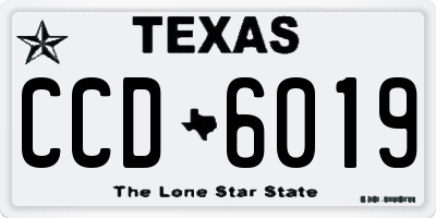 TX license plate CCD6019