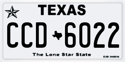 TX license plate CCD6022