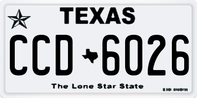 TX license plate CCD6026