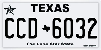 TX license plate CCD6032