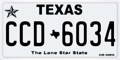 TX license plate CCD6034