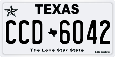TX license plate CCD6042