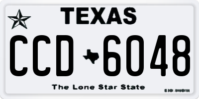 TX license plate CCD6048